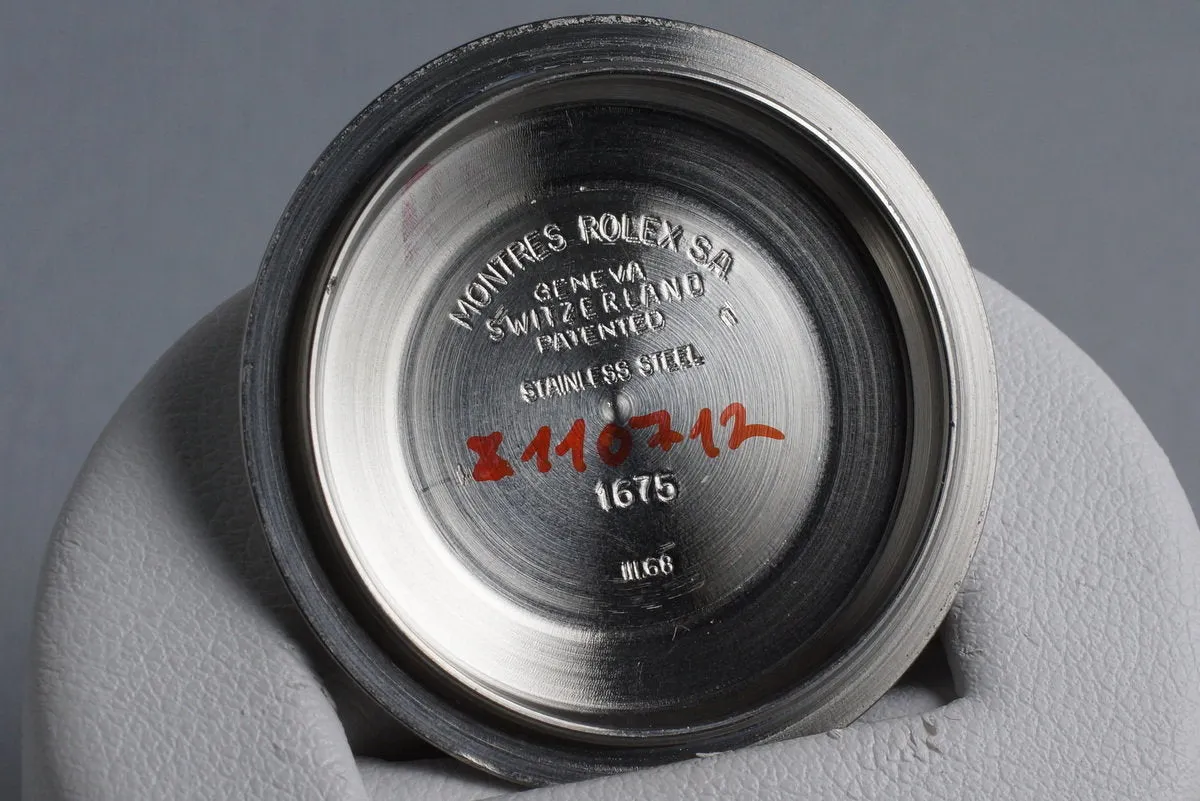 1968 Rolex GMT 1675 Brown Mark I Dial with Fuchsia Insert