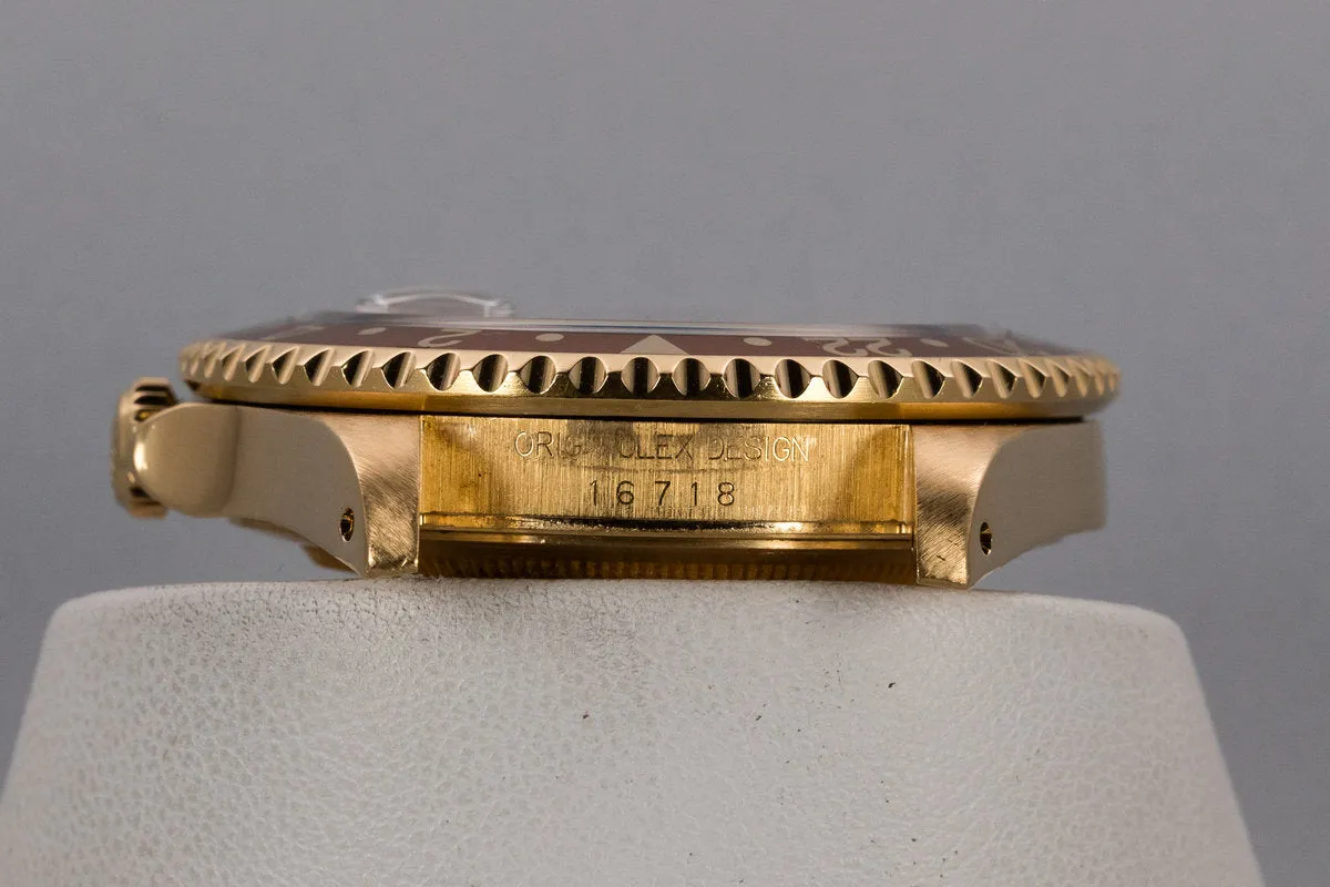 1993 Rolex 18K YG GMT-Master II 16718 "Rootbeer" Dial
