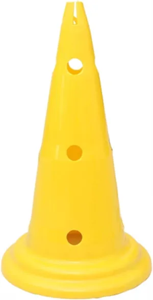 Agility Training Cone Colored Plastic Sports Cones, Football Agility Cone Obstacle Cone with Hole, Indoor and Outdoor Games, 10 Pieces (Color : Yellow, Size : 10pcs)