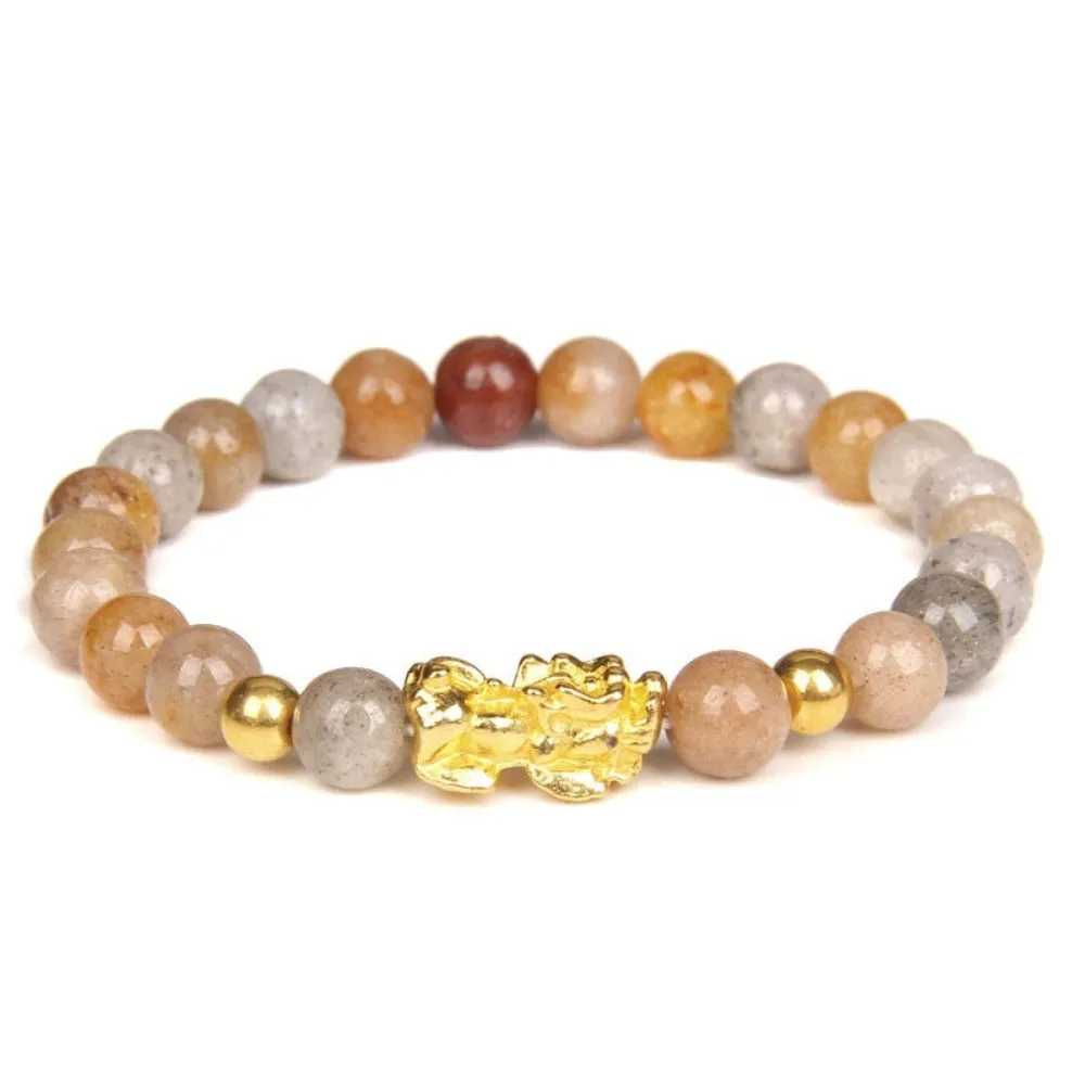beaded bracelets buddhism feng shui gemstone beads charm bracelets ✈️ free.shipping
