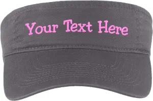 Custom Visor Hat Embroider Your Own Text Customized Adjustable Fit Men Women Visor Cap