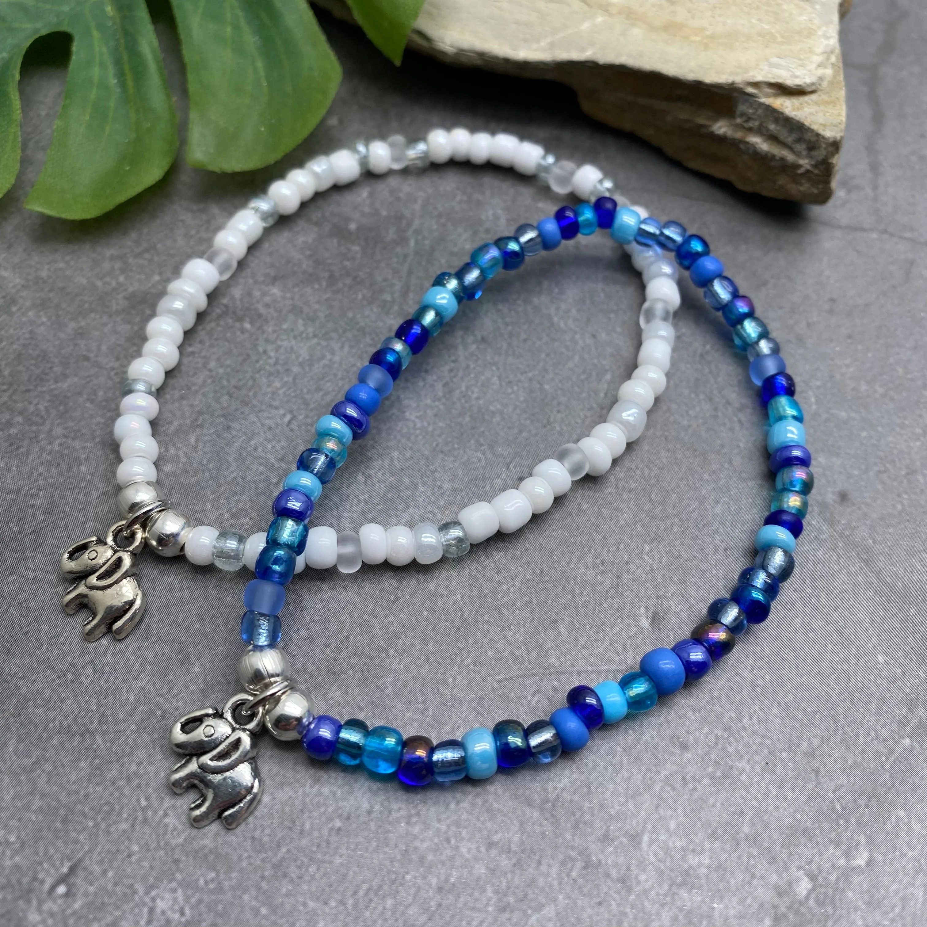 Elephant Charm Bracelet - Colour Choice
