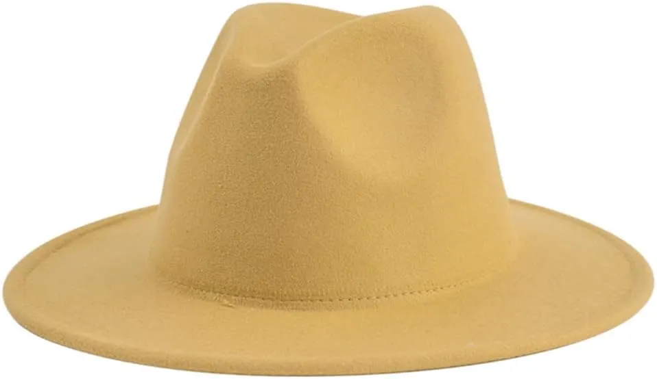 Fedora Hat for Women Men Wide Brim Panama Hats Jazz Cap Trendy Formal Wedding Masquerade Party Decoration