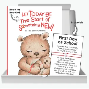 First Day of School Bracelets ‖ Back to School Wish Bracelet with Book or Booklet