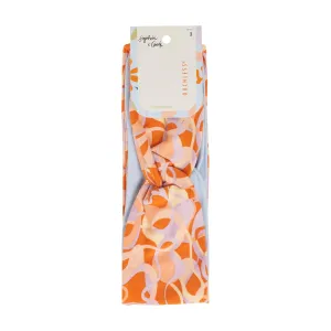 Goody X Sophia Yeshi Ouchless Head Wraps, Secure Hold, Ultra-Soft & Stretchy Head Wraps for Women & Men, All Hair Types, Bold Print & Colors - 2 Ct