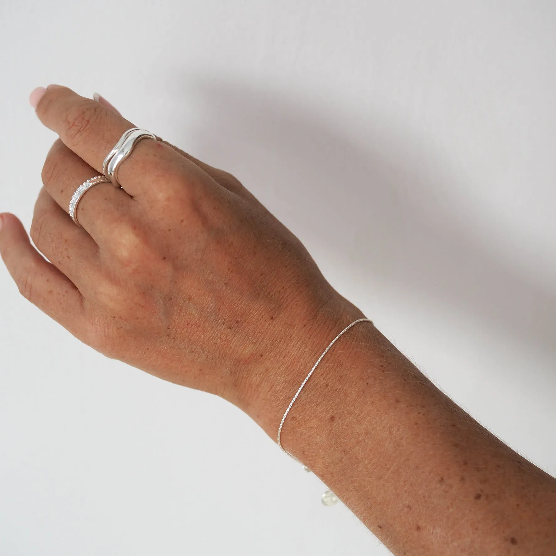 High Line Fine Chain Bracelet - Silver