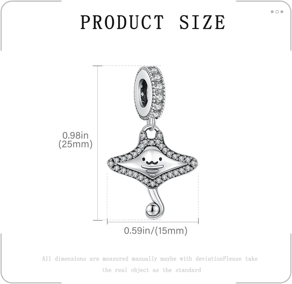 KEQ Beach Charms Shell and starfish Mermaid Dangle Charms for Bracelets Fit Pandora Ocean Bracelets-925 Sterling Silver Tropical Marine Life Charm Hawaii Vacation Summer Travel