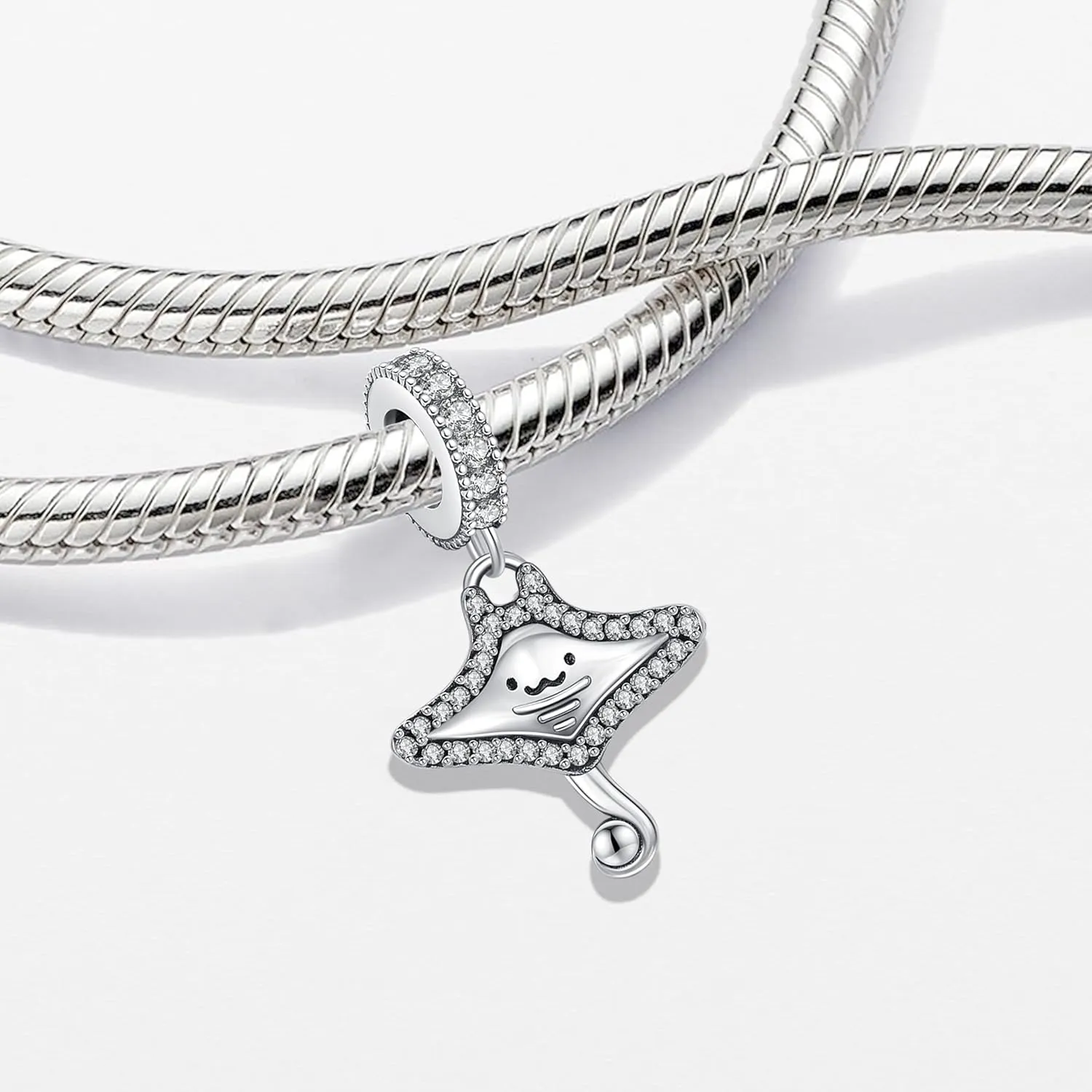 KEQ Beach Charms Shell and starfish Mermaid Dangle Charms for Bracelets Fit Pandora Ocean Bracelets-925 Sterling Silver Tropical Marine Life Charm Hawaii Vacation Summer Travel