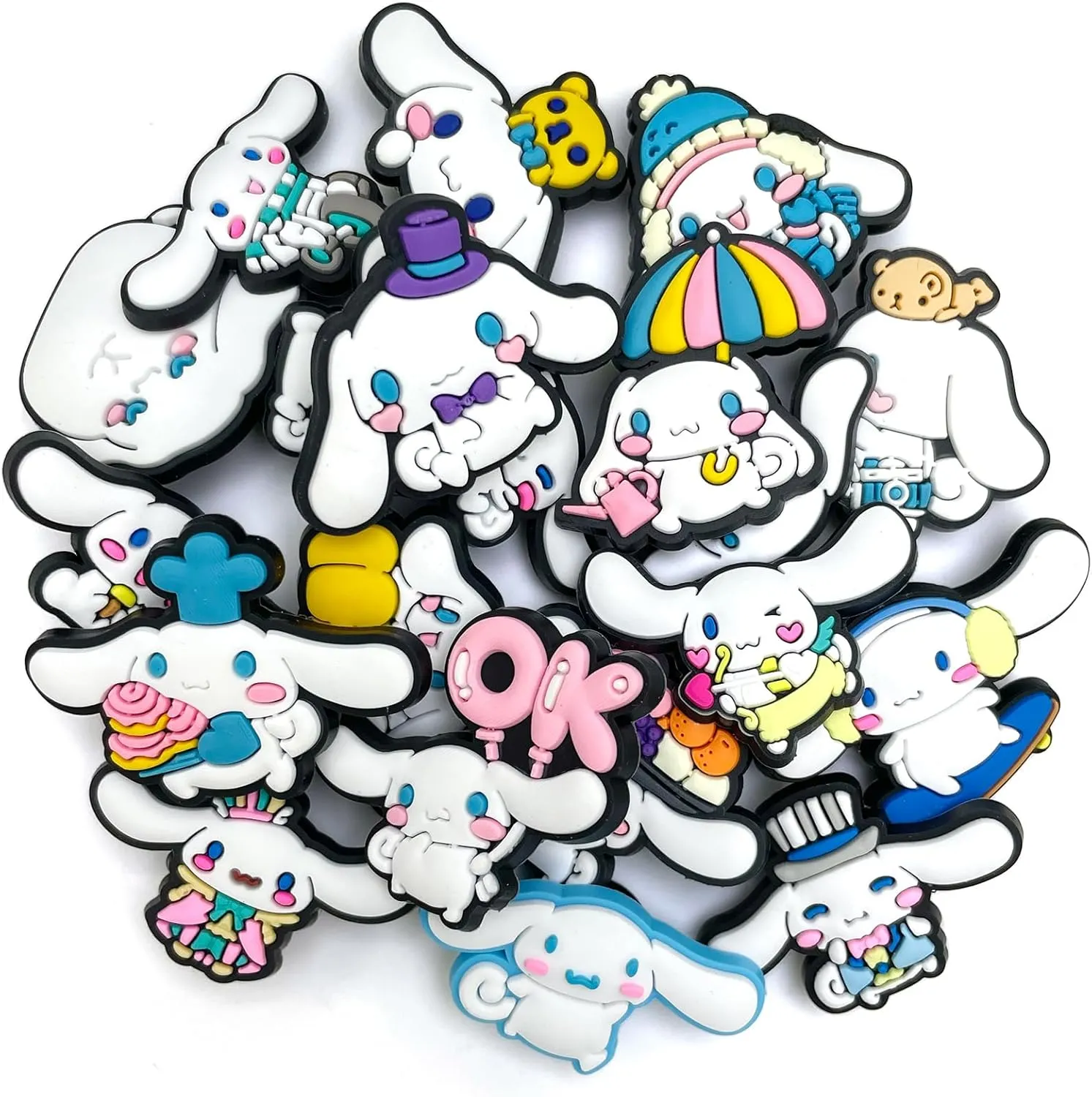 Lovelitlesix 20 35Pcs Shoe Decoration Charms for Sandals Decoration Cartoon Charms for Women Men