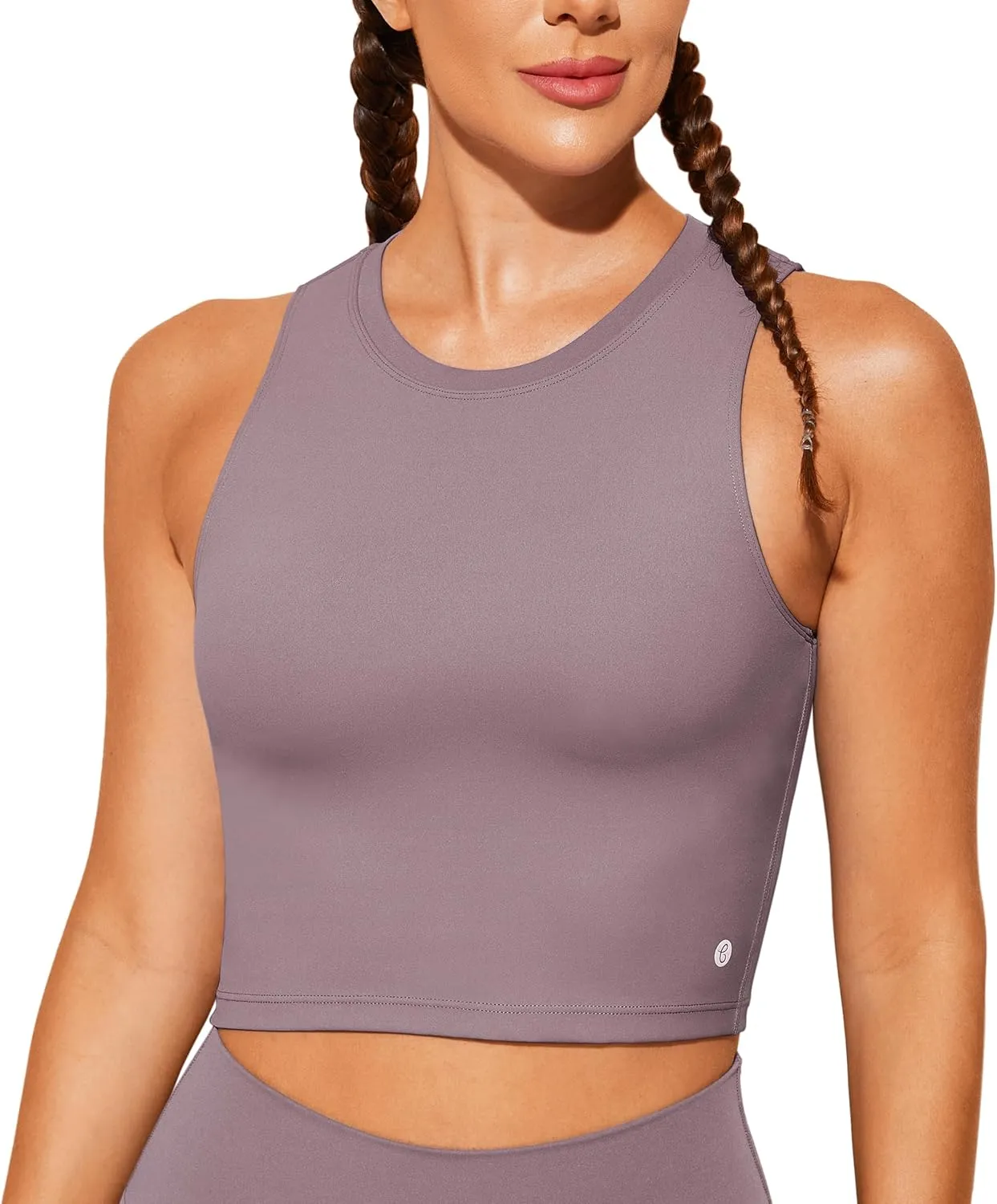 Natural Feelings Nudi Sports Bras for Women Removable Padded Yoga Tank Tops Sleeveless Fitness Workout Crop Tops