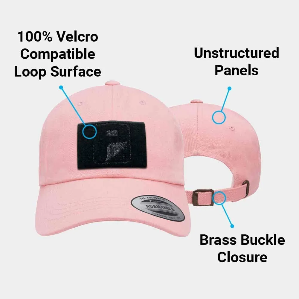 P PULLPATCH Dad Hat Brass Buckle Adjustable Hat by Pull Patch | Curved Bill Cap with 3x2 Inch Loop Panel for Morale Patches