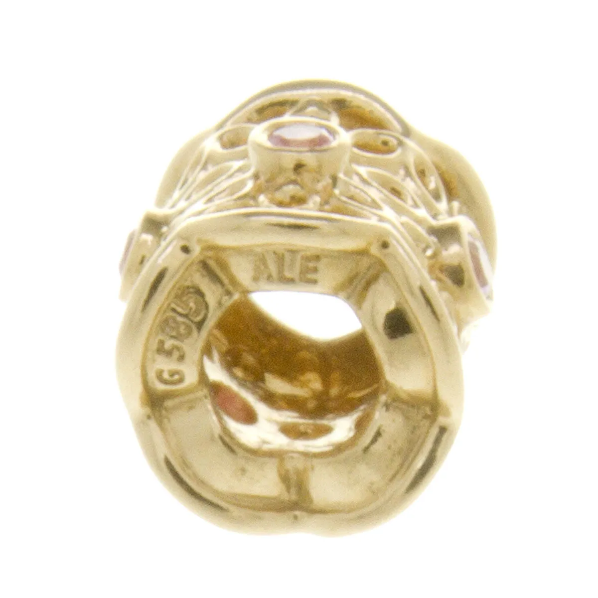 Pandora 14k Golden Radiance Charm with Pink Crystal