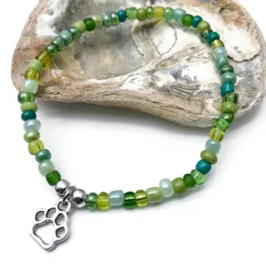 Paw Print Charm Bracelet - Colour Choice