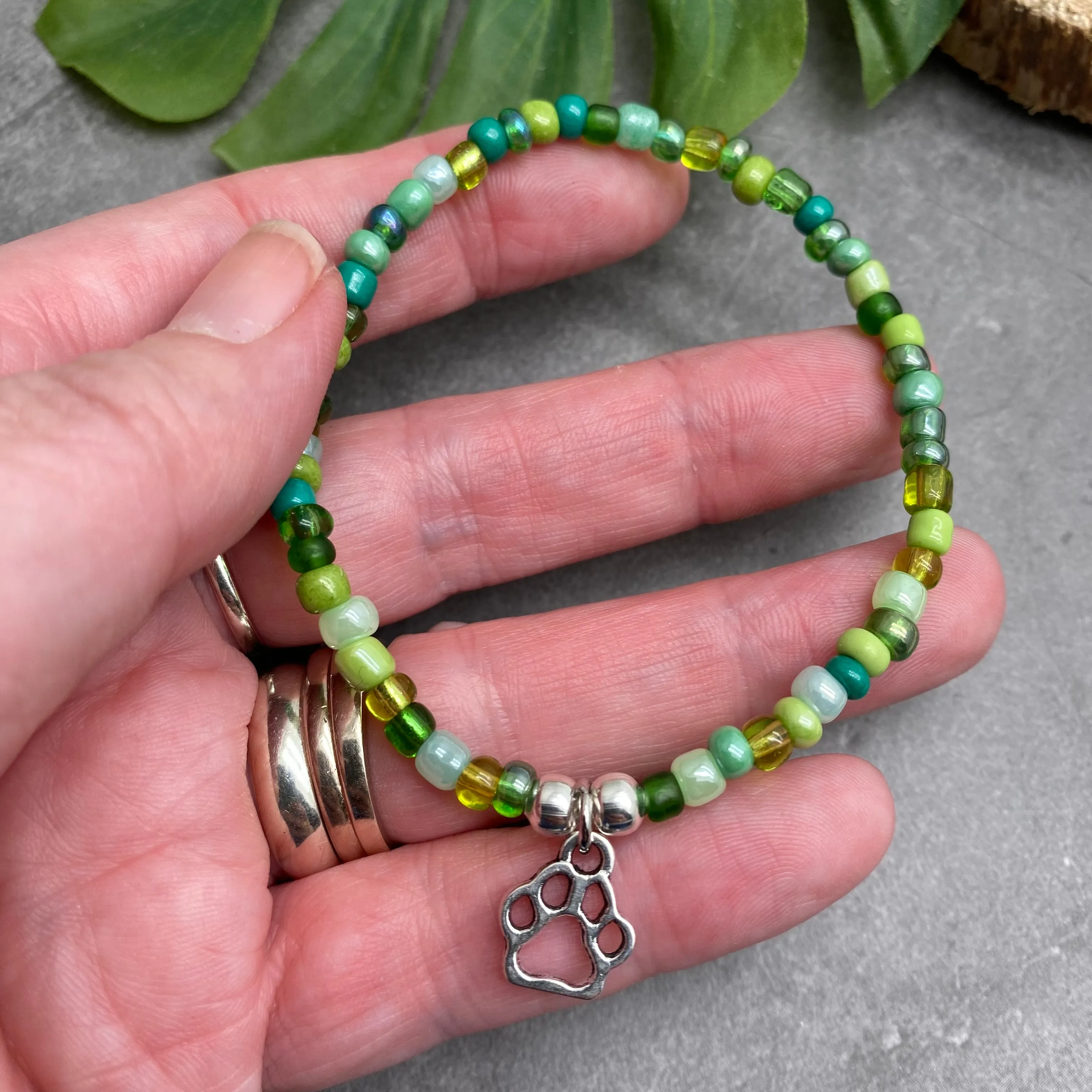 Paw Print Charm Bracelet - Colour Choice