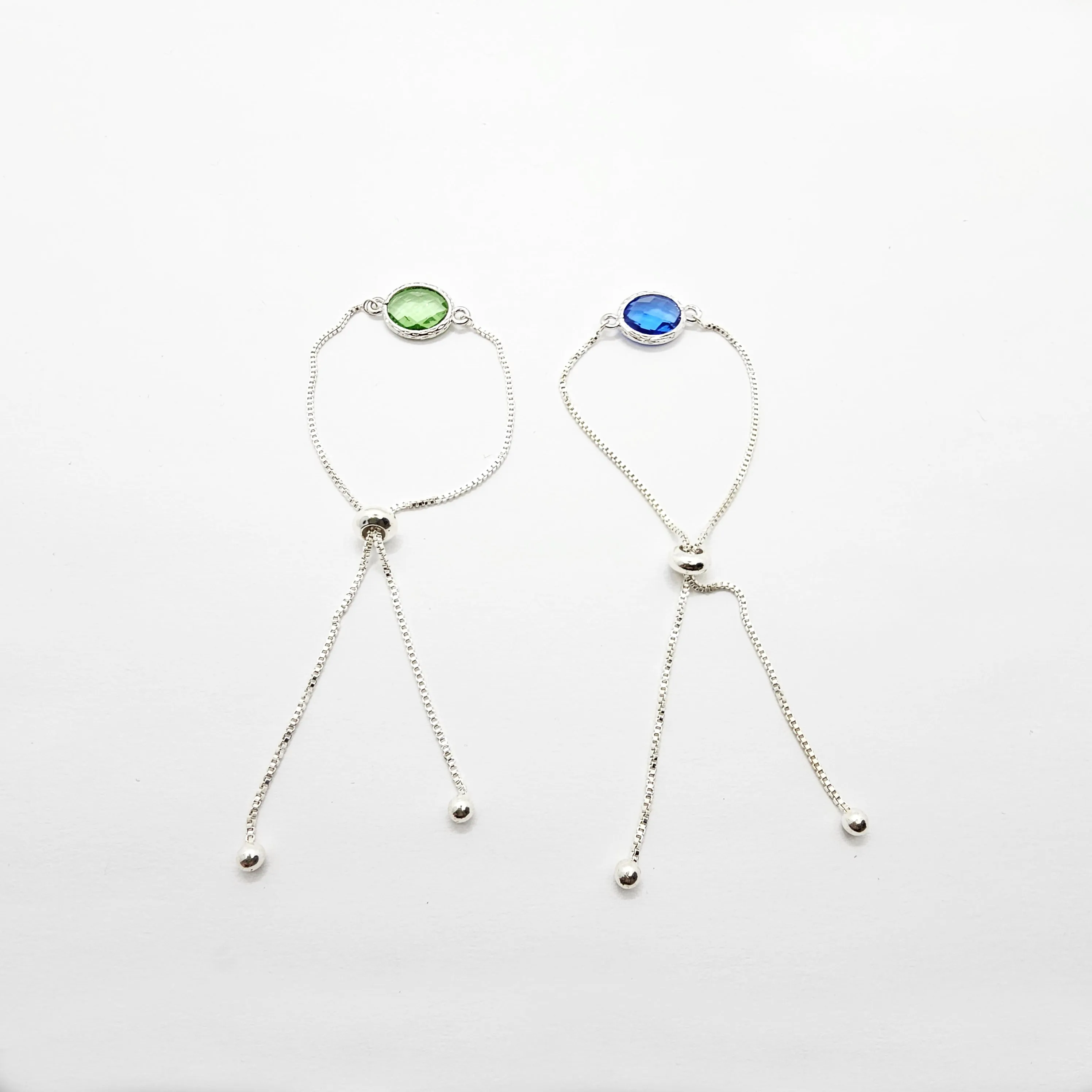 Penis Chain Noose Cock Bracelet with Blue or Green Gem. Non Piercing Penis Jewelry