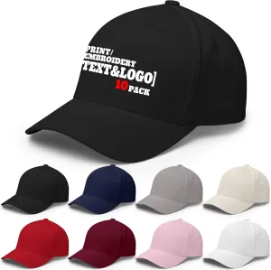 Pranboo 10 Pack BulkCustom Hat/Cap, Embroidery/Print Text & Logo, Snapback Trucker Dad Hat