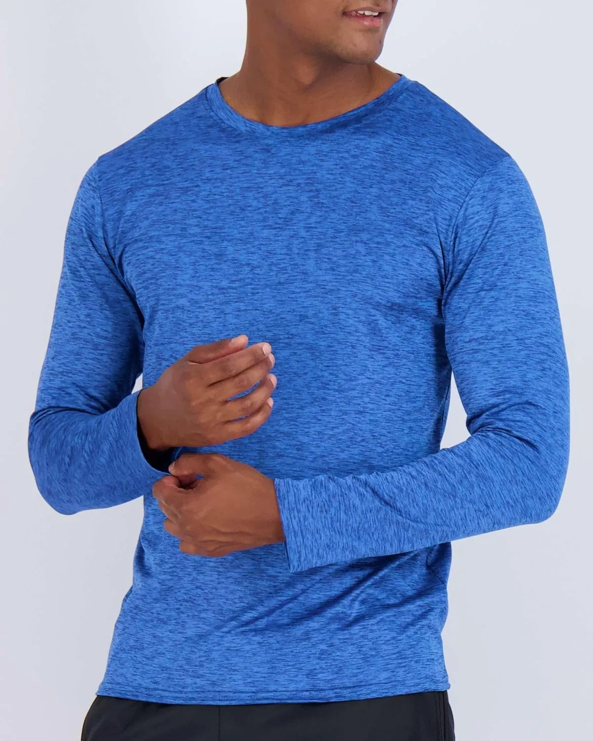 Real Essentials 4 Pack: Men's Dry-Fit UV Moisture Wicking UPF 50  SPF Sun Protective Fishing Hiking Active Long Sleeve Shirt