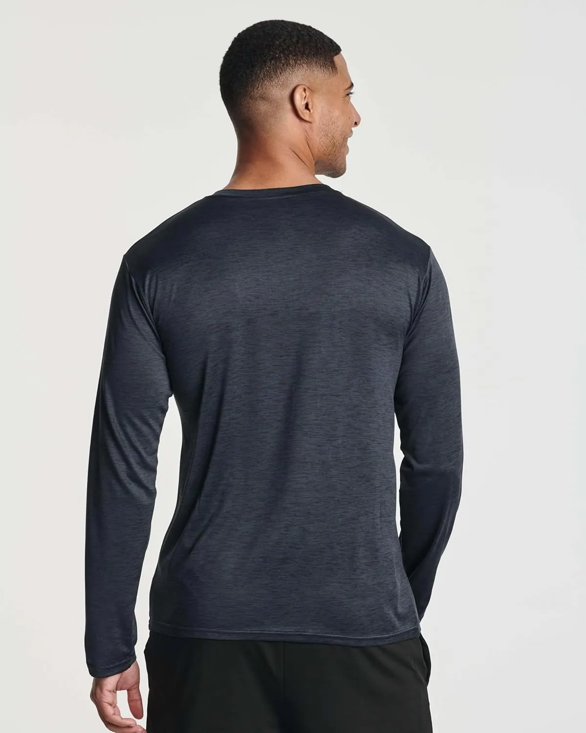 Real Essentials 4 Pack: Men's Dry-Fit UV Moisture Wicking UPF 50  SPF Sun Protective Fishing Hiking Active Long Sleeve Shirt