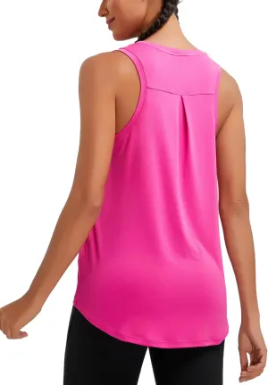 RUNNING GIRL Women's Sleeveless Workout Tops, Loose Fit Active Tennis Yoga Shirts Athletic Running Tank Tops for Women