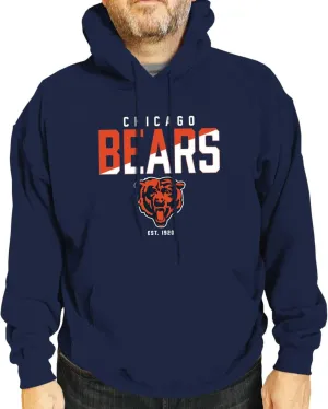 Team Fan Apparel Adult NFL Diagonal Fade Fleece Hooded Sweatshirt - Unisex Tagless - Officially Licensed Football Pullover