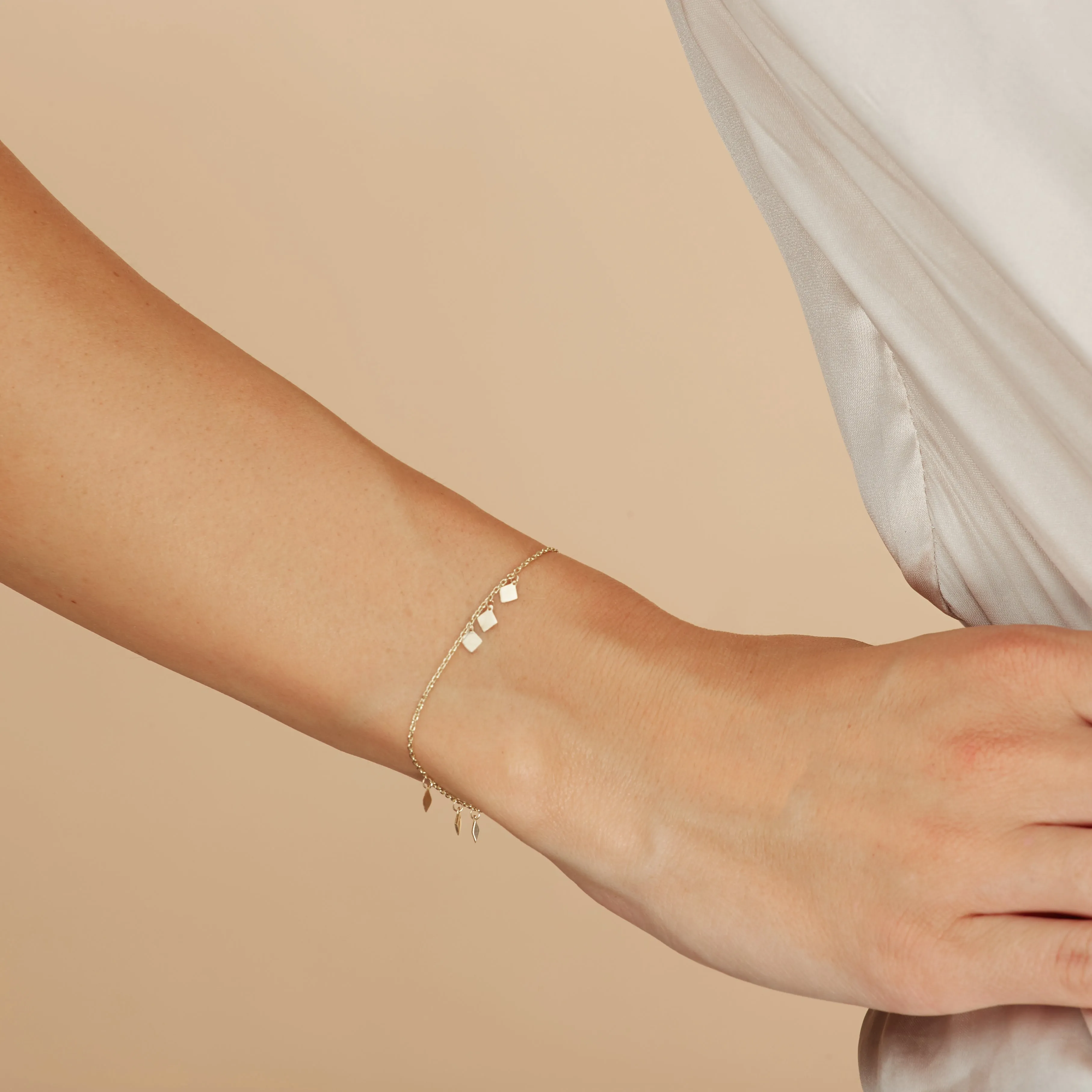 Tribal Charm Bracelet - 14 karat gold bracelet for women