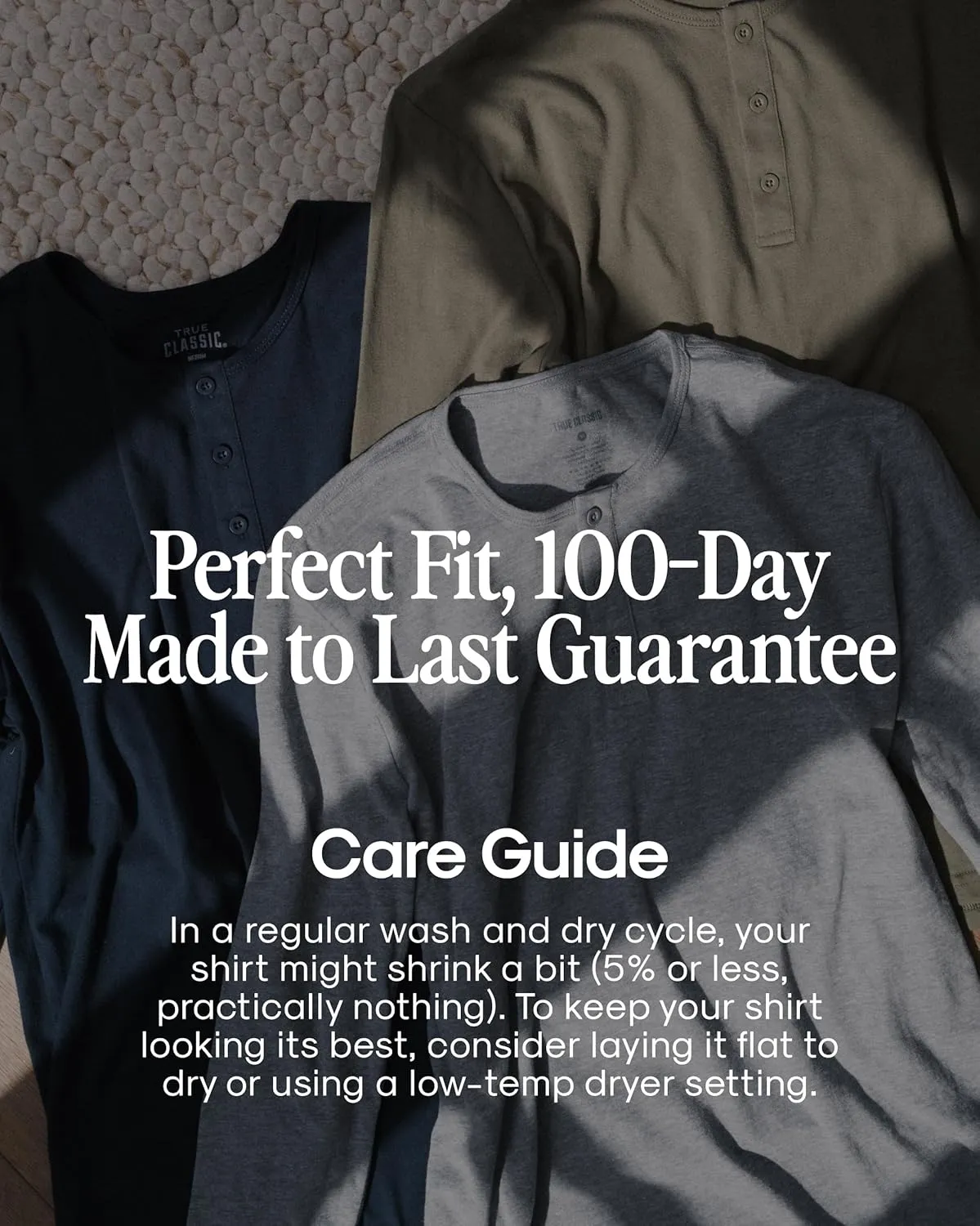 True Classic Long Sleeve Shirts for Men - Henley, Waffle & Crew Neck Long Sleeve T Shirt - Regular and Tall Thermal Shirts