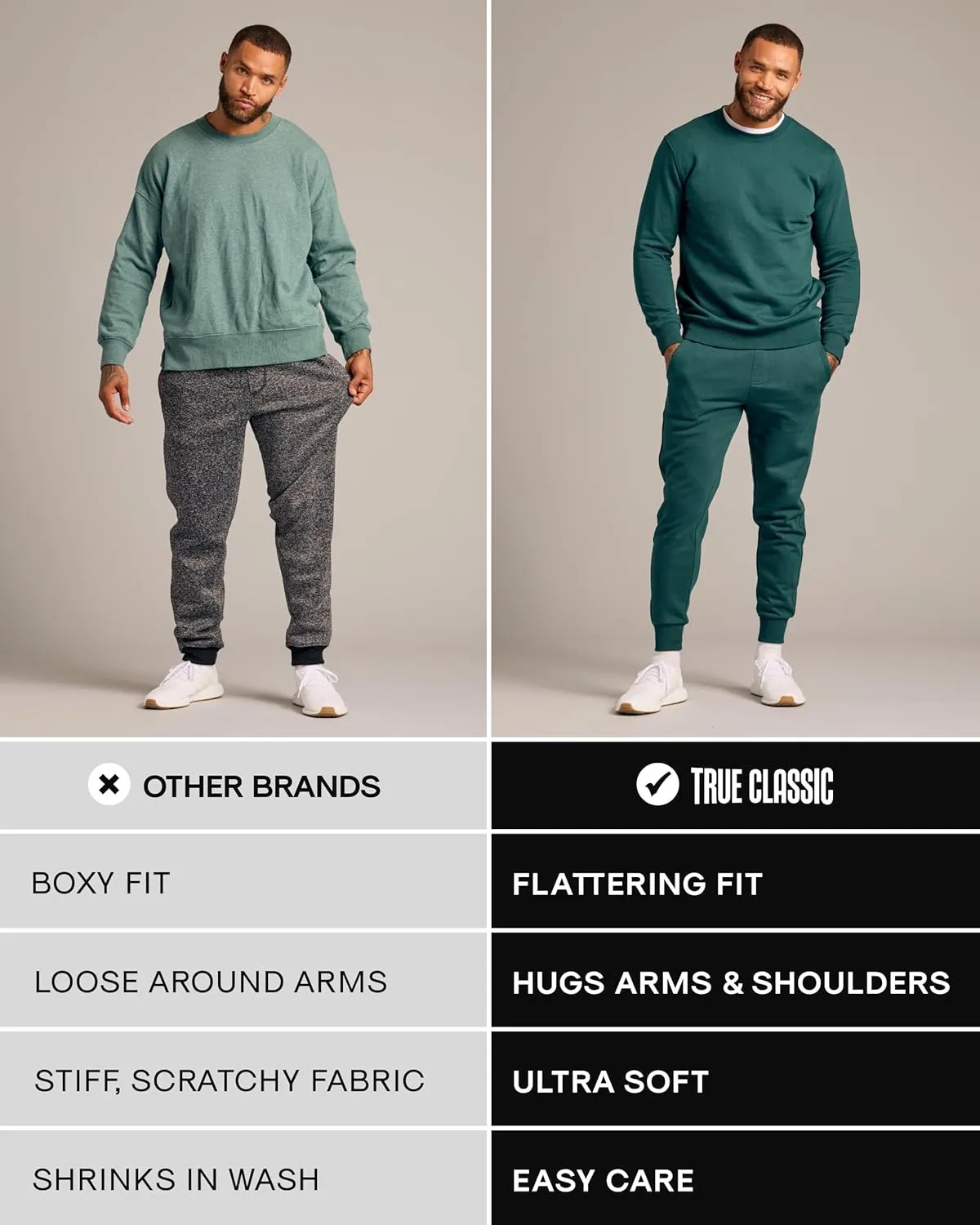 True Classic Long Sleeve Shirts for Men - Henley, Waffle & Crew Neck Long Sleeve T Shirt - Regular and Tall Thermal Shirts