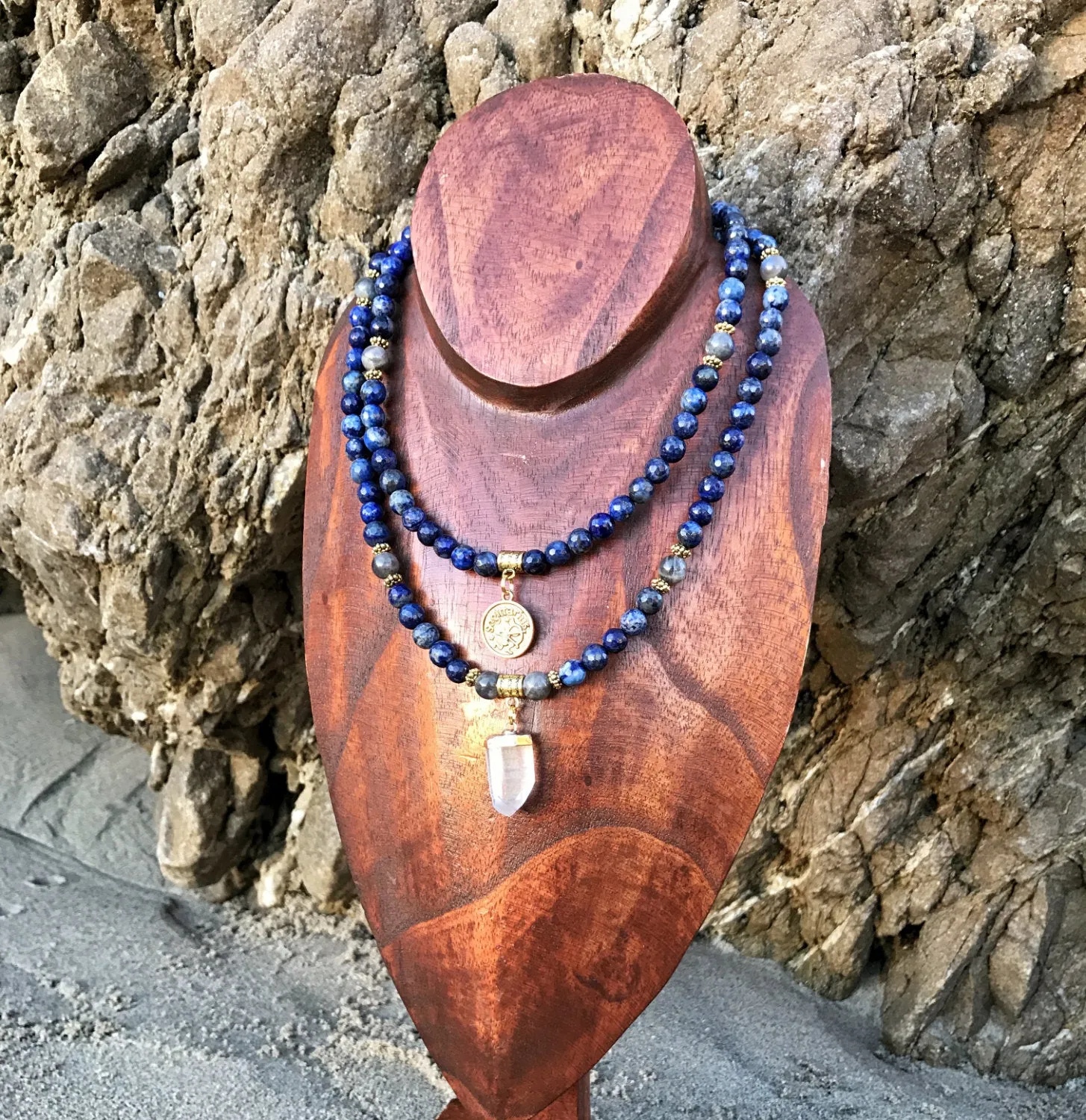 Zodiac: Sagittarius | Lapis Lazuli & Labradorite Mala Beads